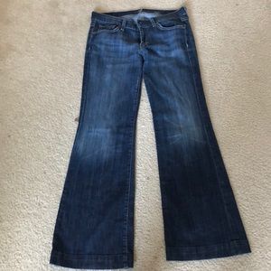 7 for all mankind dojo jeans, waist 27, length 30